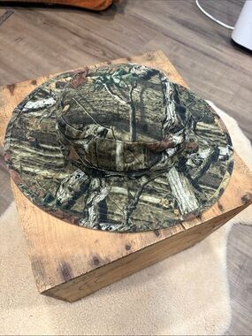 Mossy Oak Camo Boonie Hat - Green Woodland Hunting  Hat